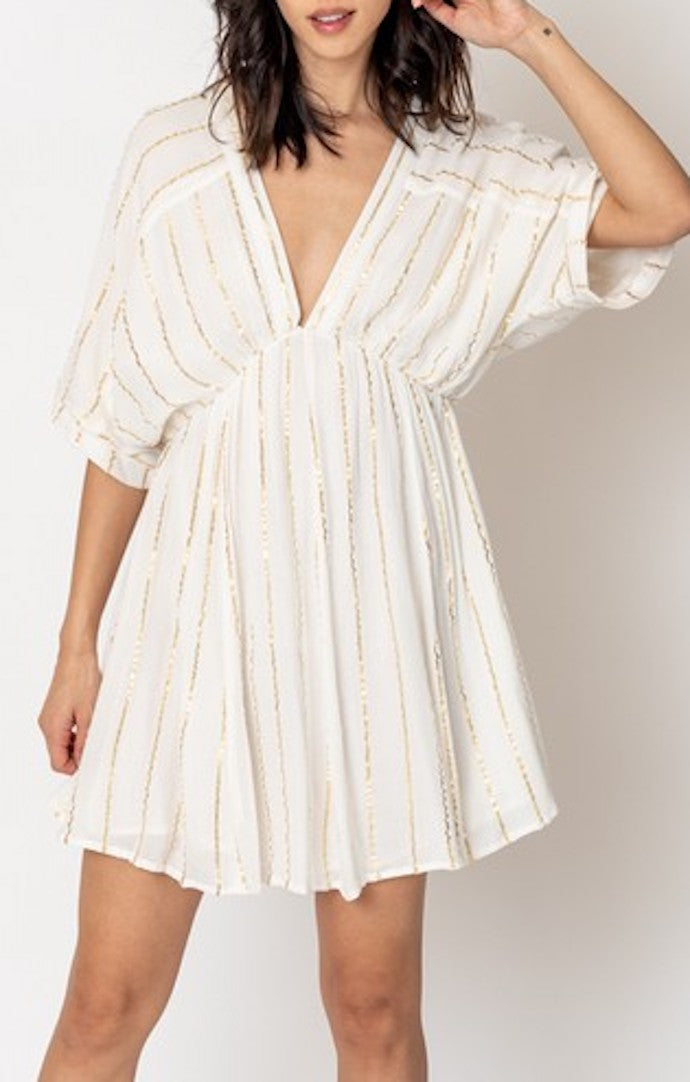 Ulani Ivory Kimono Sleeve Dress