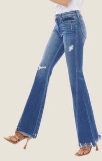 Hollis Medium Denim Flare Jeans 
KC2543M-MED