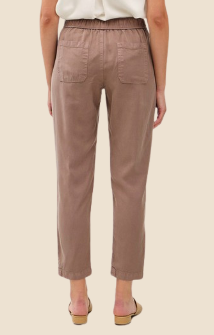 Be Cool Cocoa Brown Drawstring Waist Jogger Pants