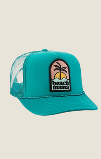 Local Beach Jade "Beach Mama" Mesh Back Trucker Hat