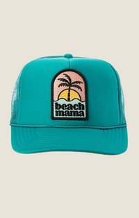 Local Beach Jade "Beach Mama" Mesh Back Trucker Hat