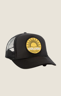 Local Beach Black "Golden" Mesh Back Trucker Hat