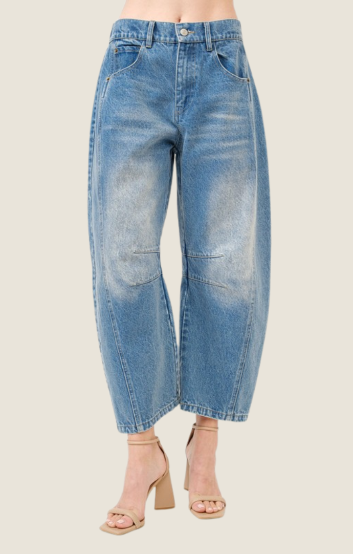 Aaron & Amber Slouchy Barrel Jeans