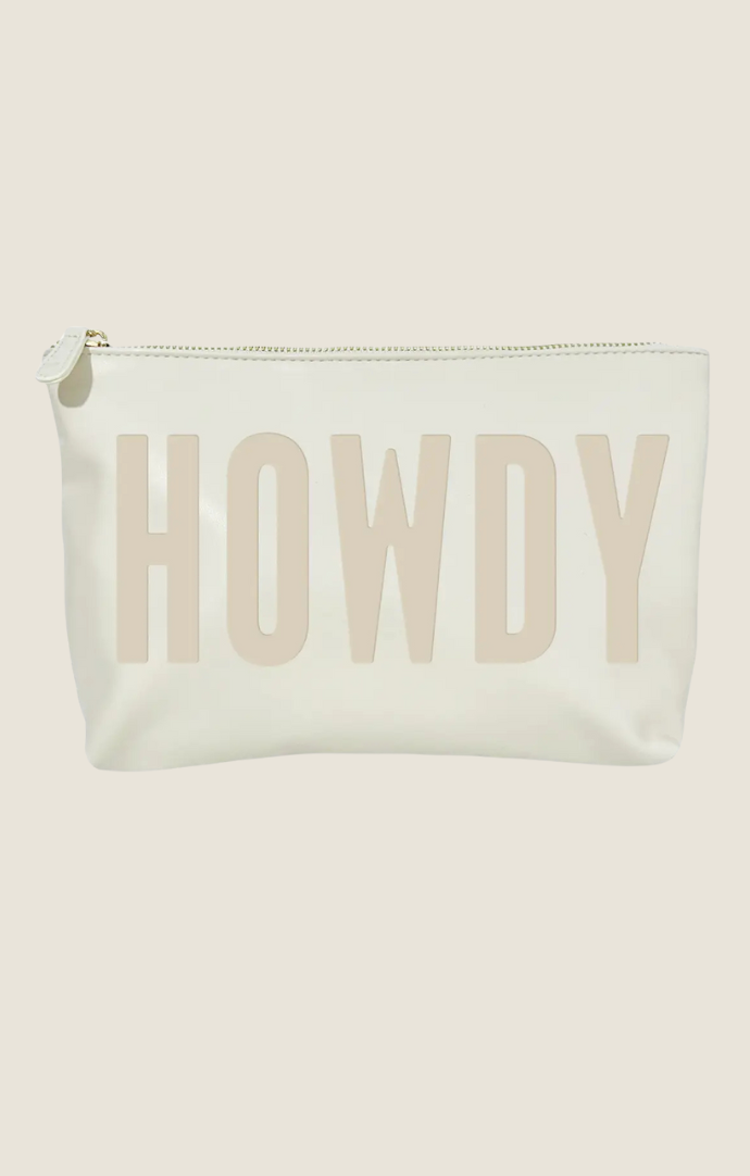 Cream Howdy Waterproof Pouch