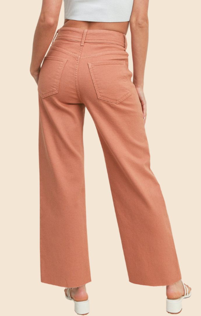 Women's Bell Trousers Terracotta | Guest Set THE-ARE