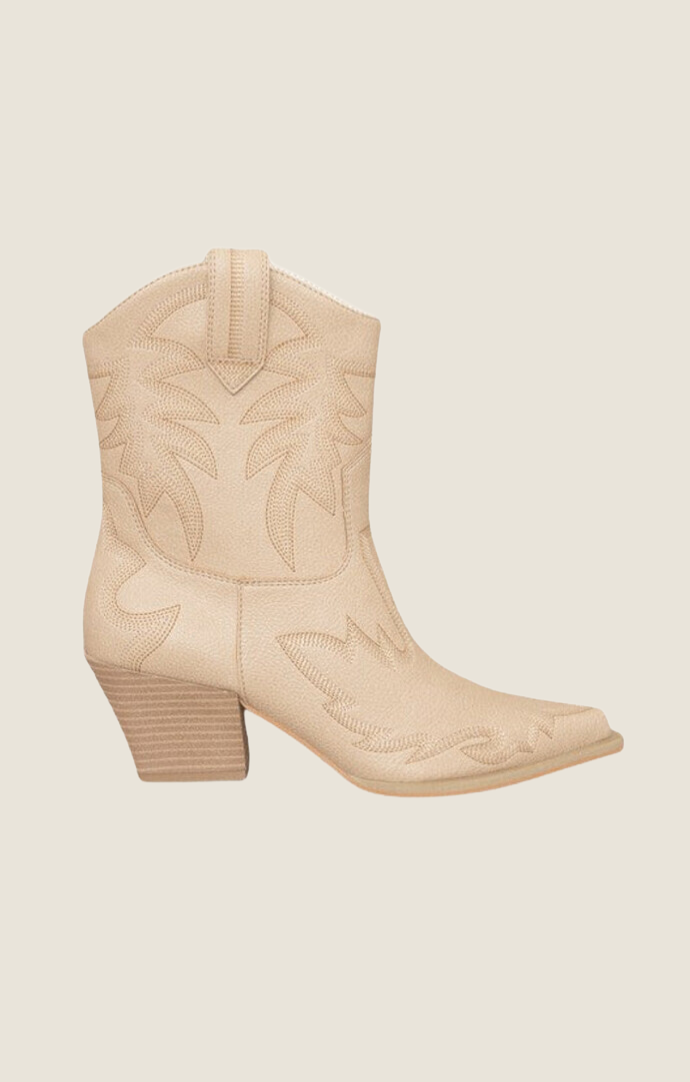 Oasis Society beige "Nantes" Embroidered Bootie