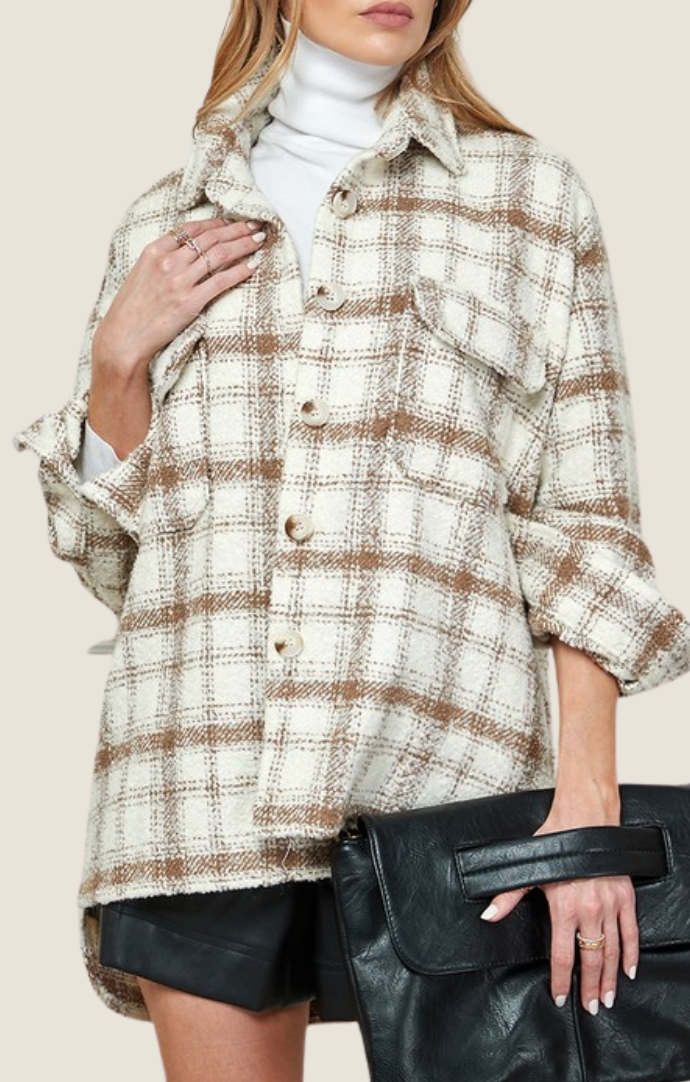 Cezele beige plaid l/s shirt jacket
CT0821-BGE