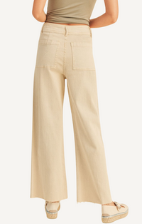 Miou Muse Beige Straight Leg Pants