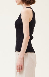 Grade & Gather Black Ribbed Tank