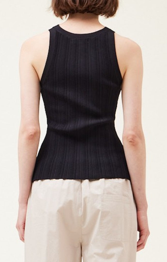 Grade & Gather Black Ribbed Tank