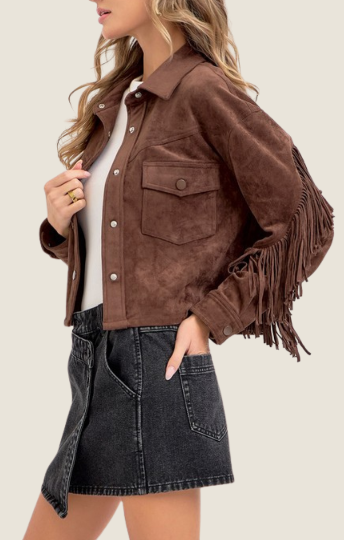 SLJ brown suede western jacket
SW1589