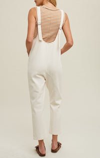 Wishlist ivory "D" Ring Pocketed Jumpsuit