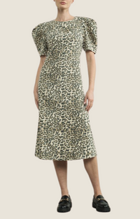 AA leopard puff slv midi dress
MAD3007