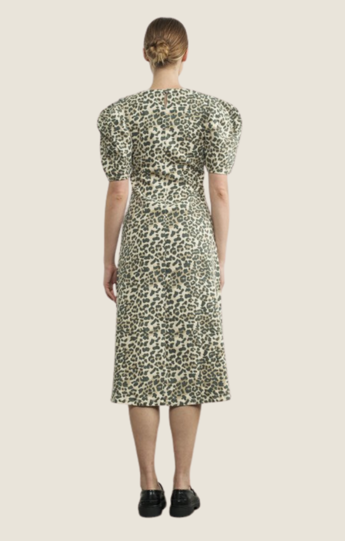 AA leopard puff slv midi dress
MAD3007