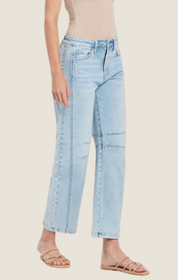 FM light wash high rise barrel jeans 
F5768-LTDNM