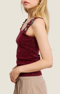 Mimosa merlot western buckle ribbed tank