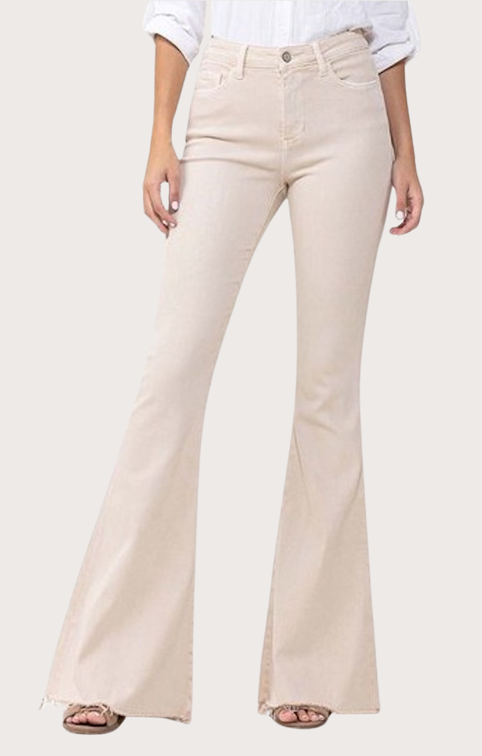 Vervet Parchment Super Flare Jeans V3084-PA