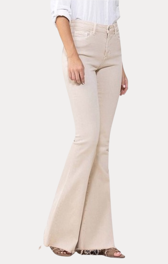 Vervet Parchment Super Flare Jeans V3084-PA