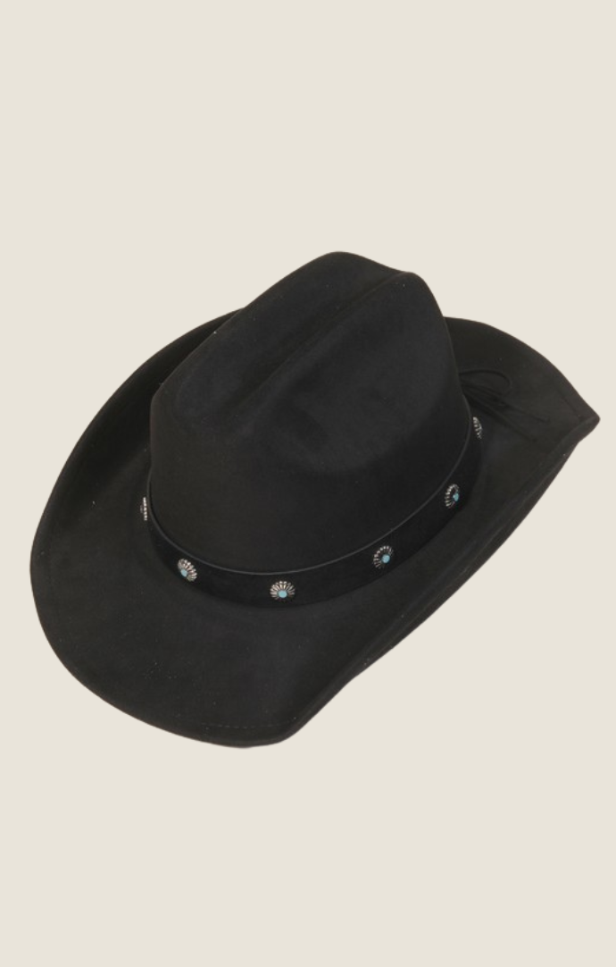 FA studded flower strap cowboy hat 
MMT8753