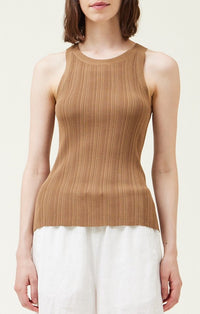 Grade & Gather Walnut Ribbed Tank