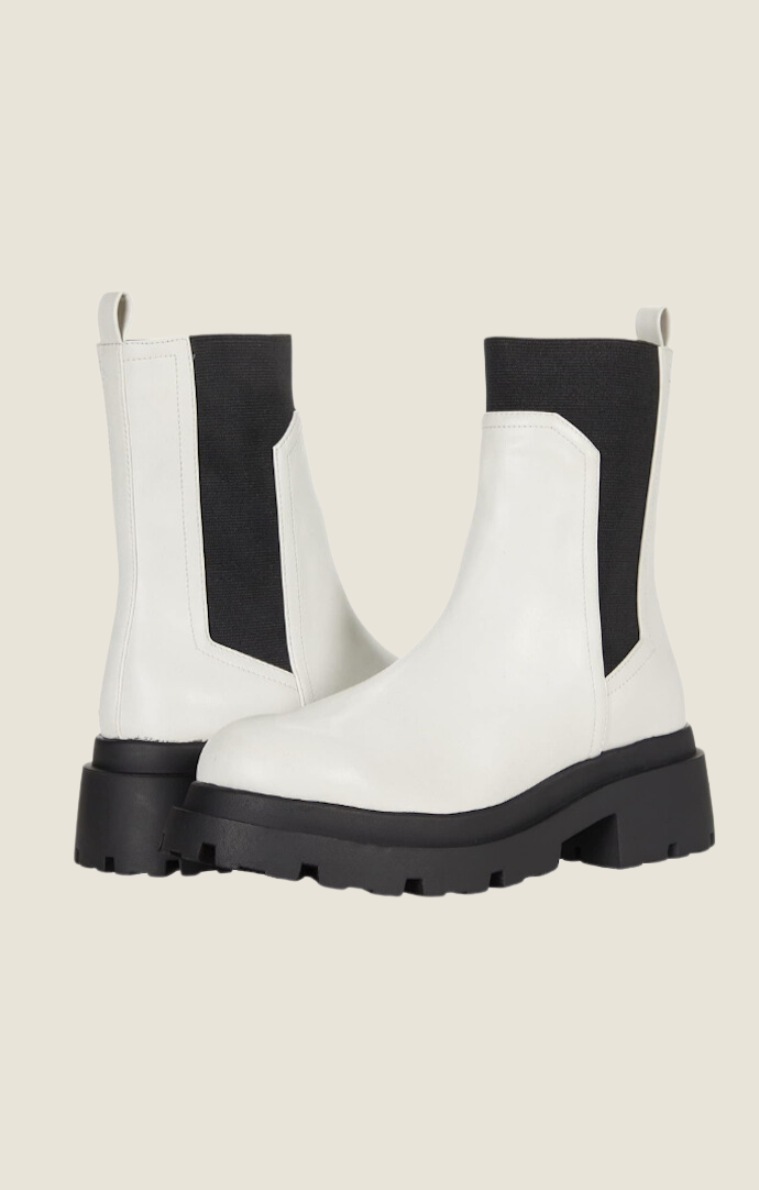 Dolce Vita Brody Boot In Off White and Black