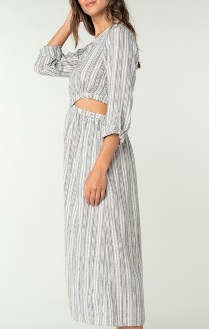 Ruth Striped Black And White Midi Dress | Studio 12.20 – Studio 12·20